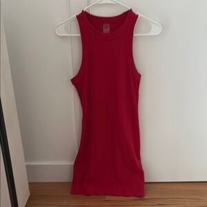 TNA Red Fitted Sleeveless Tank Top